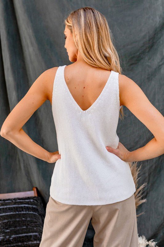 Front and Back Deep V - Neck Tank Top - Happily Ever Atchison Shop Co.