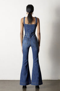 FRONT BUTTONS JUMPSUIT FLARE - Happily Ever Atchison Shop Co.