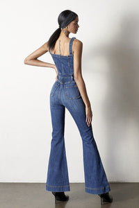 FRONT BUTTONS JUMPSUIT FLARE - Happily Ever Atchison Shop Co.