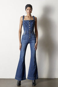 FRONT BUTTONS JUMPSUIT FLARE - Happily Ever Atchison Shop Co.