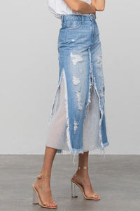 FULL COTTON SHA PREMIUM DENIM SKIRT - Happily Ever Atchison Shop Co.