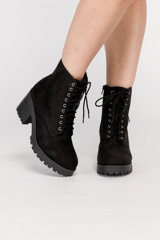 FUZZY Combat Boots - Happily Ever Atchison Shop Co.