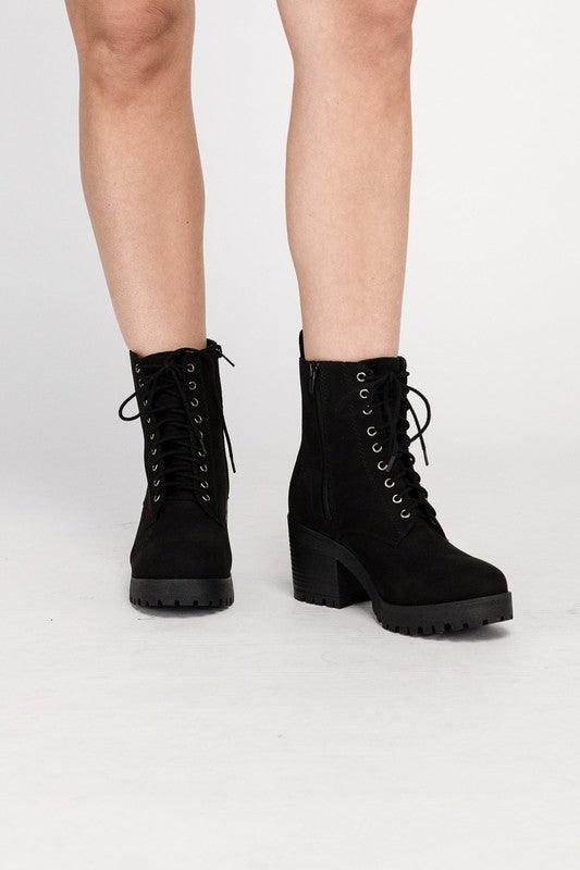 FUZZY Combat Boots - Happily Ever Atchison Shop Co.