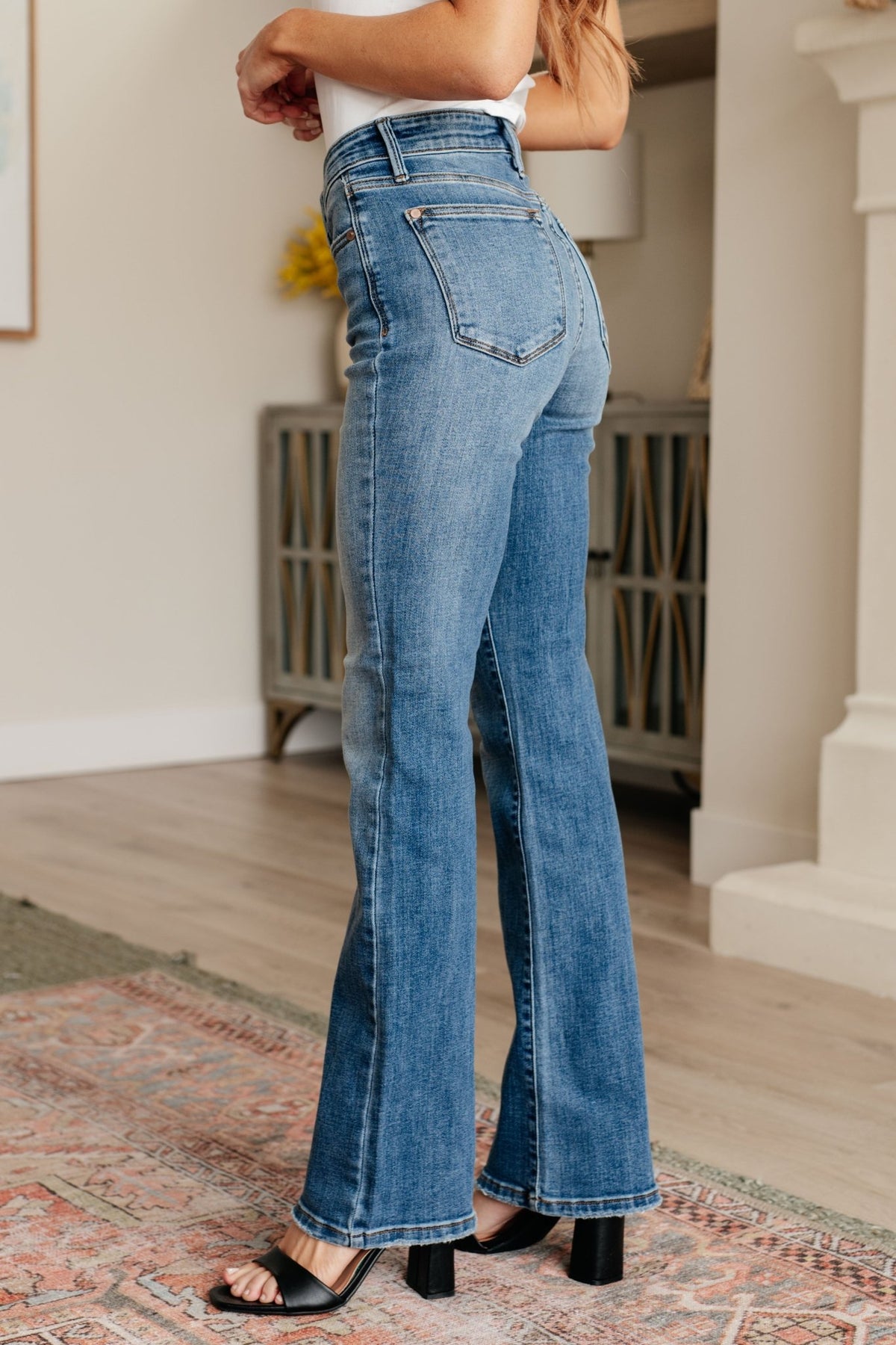 Genevieve Mid Rise Vintage Bootcut Jeans - Happily Ever Atchison Shop Co.