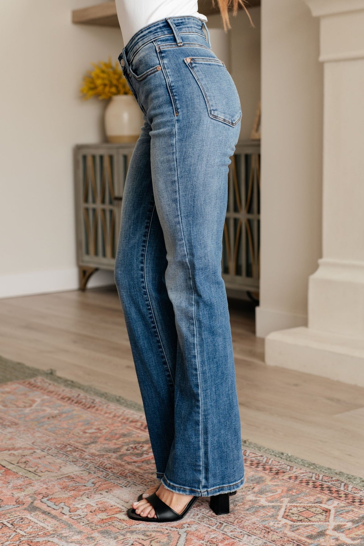 Genevieve Mid Rise Vintage Bootcut Jeans - Happily Ever Atchison Shop Co.