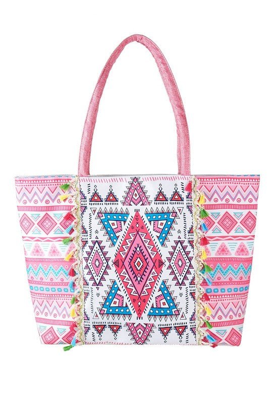 Geometric Pattern Tote Bag - Happily Ever Atchison Shop Co.