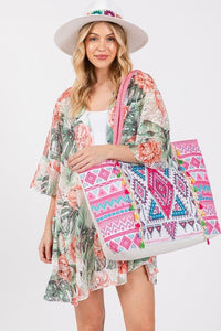 Geometric Pattern Tote Bag - Happily Ever Atchison Shop Co.