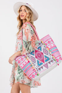 Geometric Pattern Tote Bag - Happily Ever Atchison Shop Co.