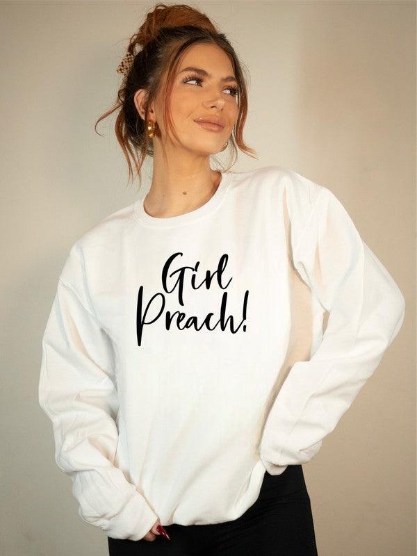 Girl Preach Bella Canvas Premium Sweatshirt - Happily Ever Atchison Shop Co.