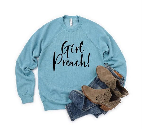 Girl Preach Bella Canvas Premium Sweatshirt - Happily Ever Atchison Shop Co.