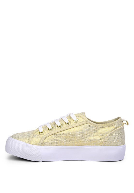 Glam Doll Knitted Sliver Platform Sneakers - Happily Ever Atchison Shop Co.