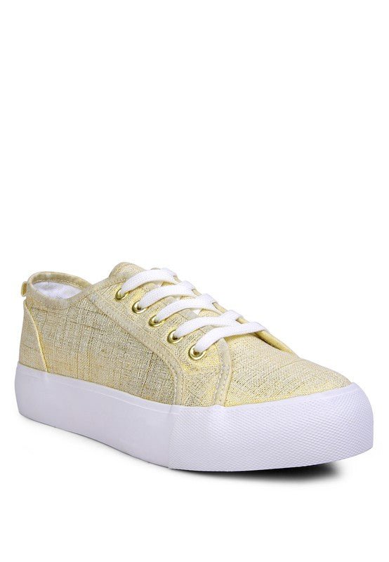 Glam Doll Knitted Sliver Platform Sneakers - Happily Ever Atchison Shop Co.