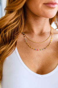 Golden Kaleidoscope Layered Necklace - Happily Ever Atchison Shop Co.