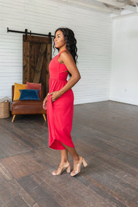 Good Idea Jumpsuit in Red - Happily Ever Atchison Shop Co.