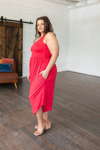Good Idea Jumpsuit in Red - Happily Ever Atchison Shop Co.
