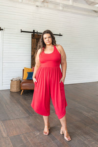 Good Idea Jumpsuit in Red - Happily Ever Atchison Shop Co.