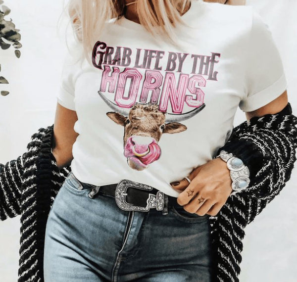 Grab Life By The Horns Graphic Tee - Happily Ever Atchison Shop Co.