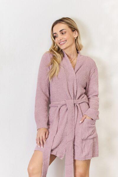 Hailey & Co Tie Front Long Sleeve Cardigan - Happily Ever Atchison Shop Co.