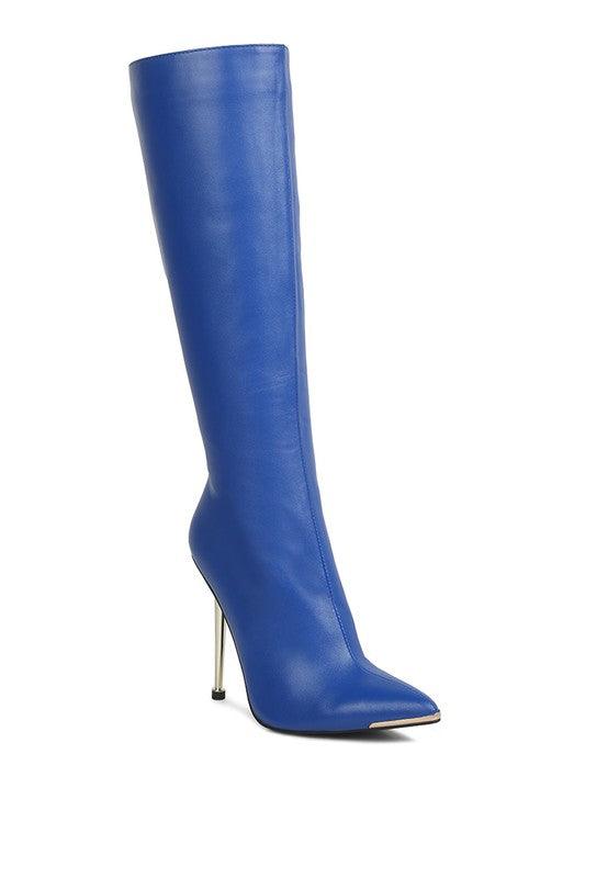 HALE Faux Leather Pointed Heel Calf Boots - Happily Ever Atchison Shop Co.