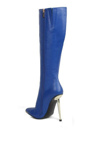 HALE Faux Leather Pointed Heel Calf Boots - Happily Ever Atchison Shop Co.