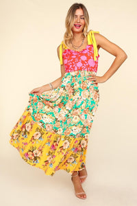 Haptics Floral Color Block Maxi Dress with Pockets - Happily Ever Atchison Shop Co.