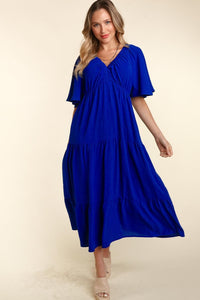 Haptics Tiered Babydoll Maxi Dress with Side Pocket - Happily Ever Atchison Shop Co.