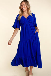 Haptics Tiered Babydoll Maxi Dress with Side Pocket - Happily Ever Atchison Shop Co.