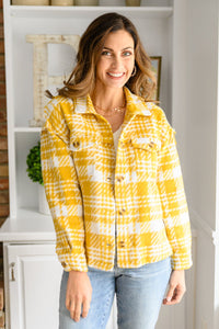 Hard To Miss Shacket In Mustard - Happily Ever Atchison Shop Co.