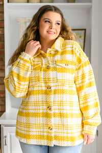 Hard To Miss Shacket In Mustard - Happily Ever Atchison Shop Co.