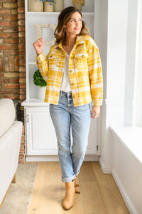 Hard To Miss Shacket In Mustard - Happily Ever Atchison Shop Co.