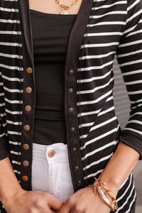 Have You Heard Cardigan in Black - Happily Ever Atchison Shop Co.