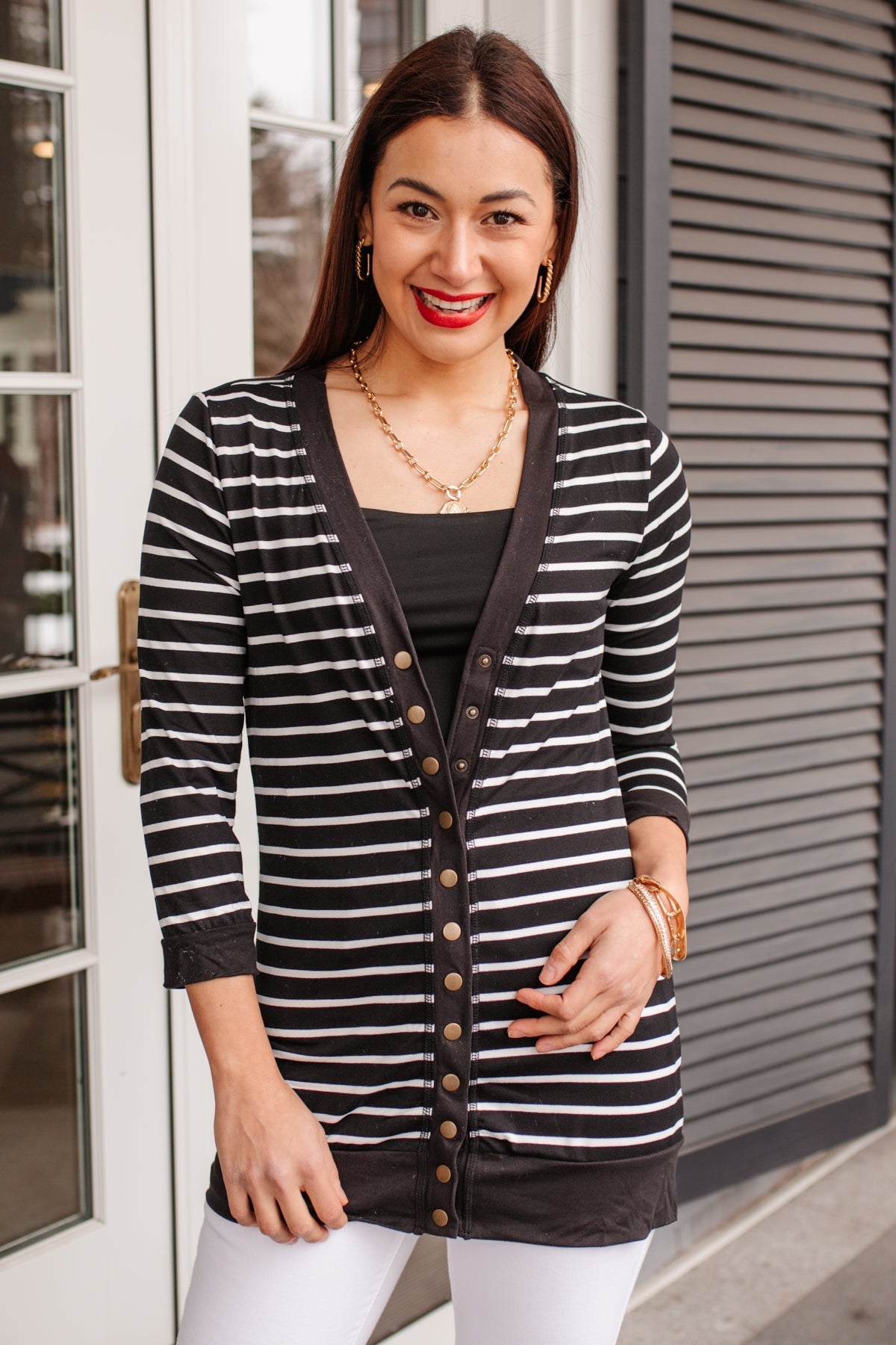 Have You Heard Cardigan in Black - Happily Ever Atchison Shop Co.