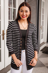 Have You Heard Cardigan in Black - Happily Ever Atchison Shop Co.