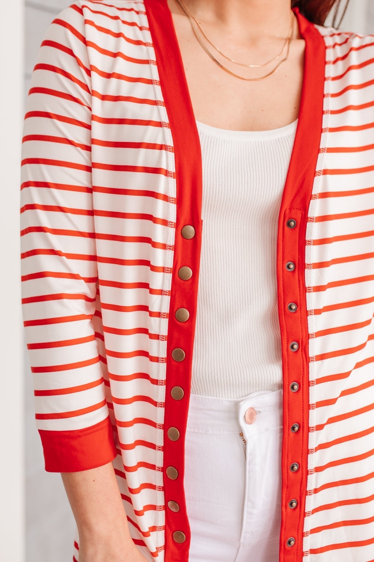 Have You Heard Cardigan in Red - Happily Ever Atchison Shop Co.
