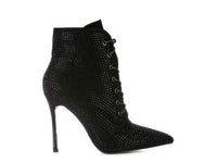 HEAD ON Faux Suede Diamante Ankle Boots - Happily Ever Atchison Shop Co.