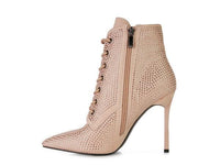 HEAD ON Faux Suede Diamante Ankle Boots - Happily Ever Atchison Shop Co.