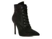 HEAD ON Faux Suede Diamante Ankle Boots - Happily Ever Atchison Shop Co.