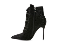 HEAD ON Faux Suede Diamante Ankle Boots - Happily Ever Atchison Shop Co.