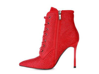 HEAD ON Faux Suede Diamante Ankle Boots - Happily Ever Atchison Shop Co.