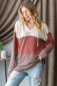 Heimish Color Block Long Sleeve Hoodie - Happily Ever Atchison Shop Co.