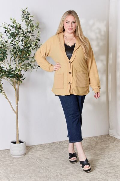 Heimish Full Size Button Up Long Sleeve Cardigan - Happily Ever Atchison Shop Co.