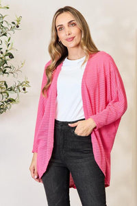 Heimish Full Size Open Front Long Sleeve Cardigan - Happily Ever Atchison Shop Co.