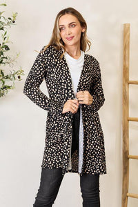 Heimish Full Size Printed Open Front Cardigan - Happily Ever Atchison Shop Co.