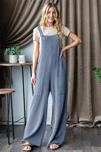 Heimish Full Size Ribbed Front Pocket Sleeveless Jumpsuit - Happily Ever Atchison Shop Co.