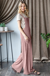 Heimish Full Size Ribbed Front Pocket Sleeveless Jumpsuit - Happily Ever Atchison Shop Co.