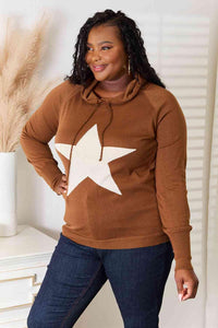 Heimish Full Size Star Graphic Hooded Sweater - Happily Ever Atchison Shop Co.