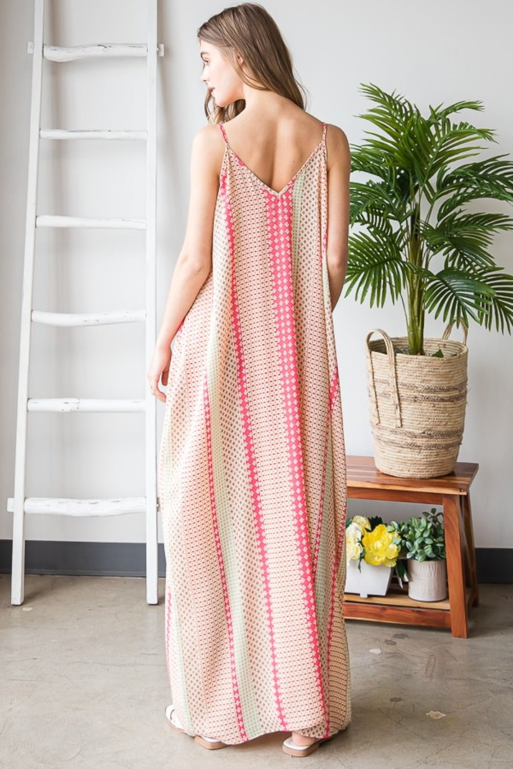 Heimish Printed Maxi Cami Dress with Pockets - Happily Ever Atchison Shop Co.