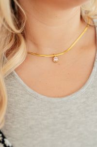 Here to Shine Gold Plated Necklace in Pink - Happily Ever Atchison Shop Co.