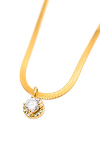 Here to Shine Gold Plated Necklace in White - Happily Ever Atchison Shop Co.