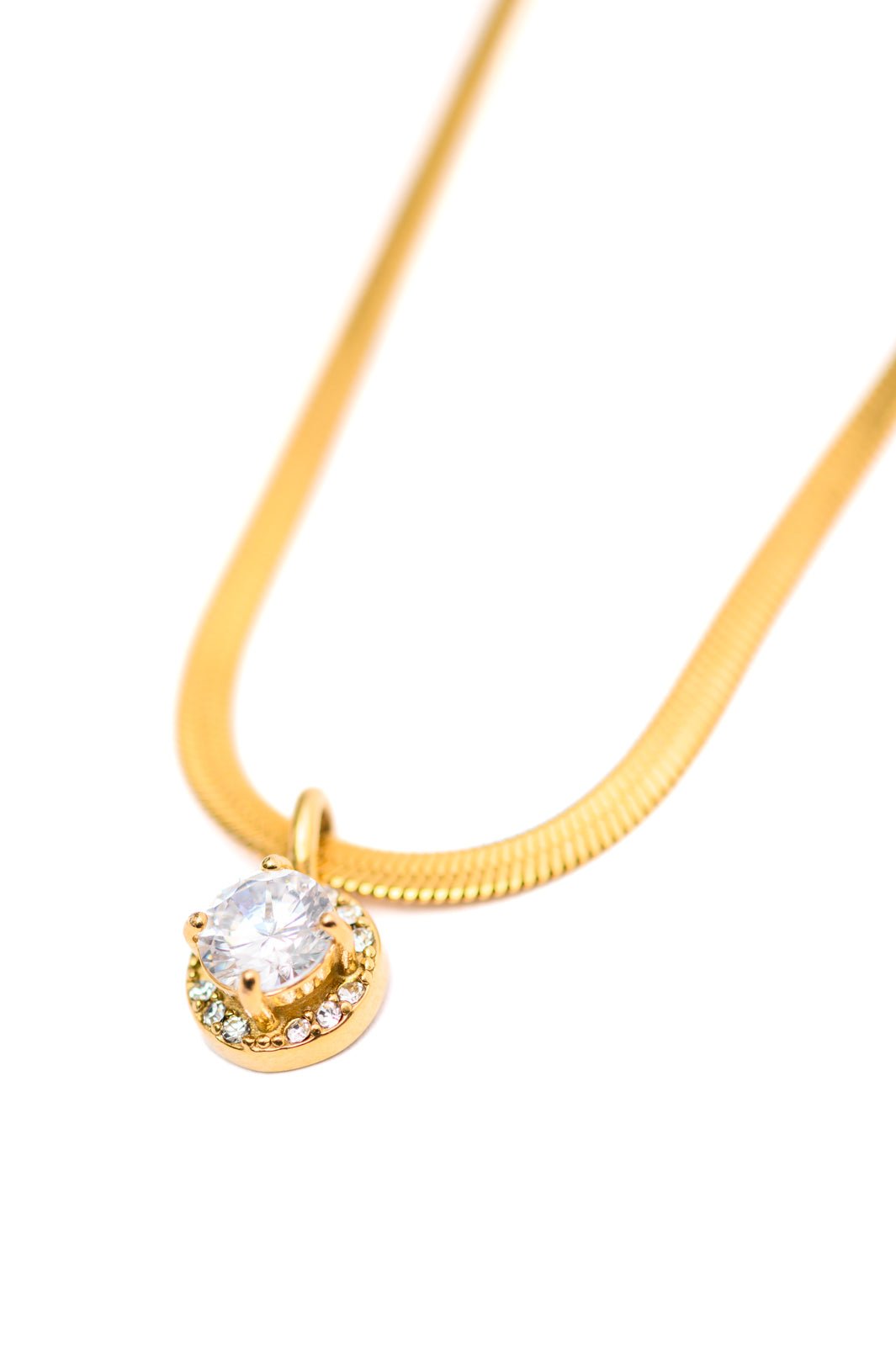 Here to Shine Gold Plated Necklace in White - Happily Ever Atchison Shop Co.